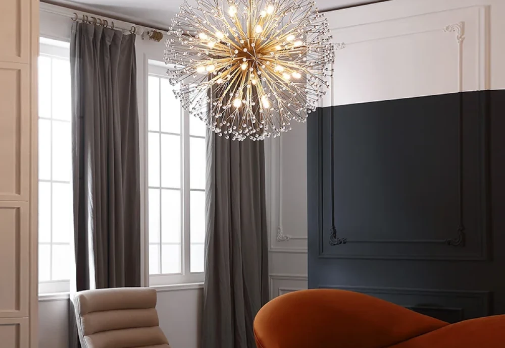 crystal globe chandelier