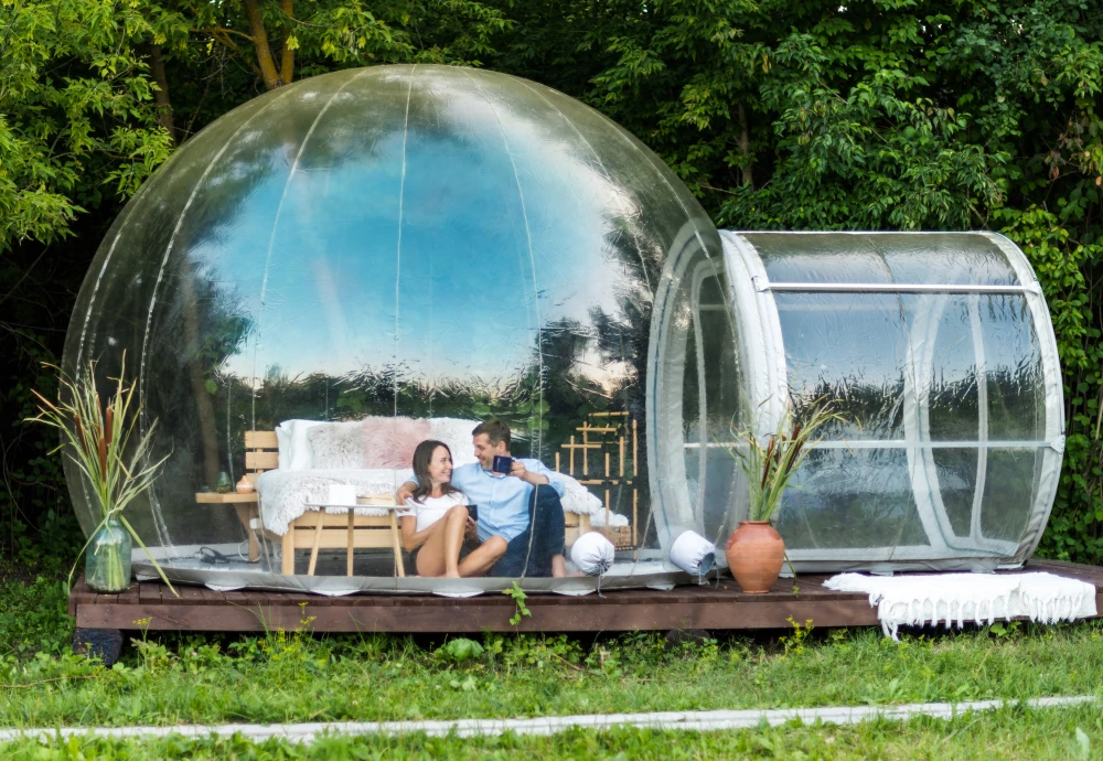 stargazing clear inflatable bubble dome igloo tent